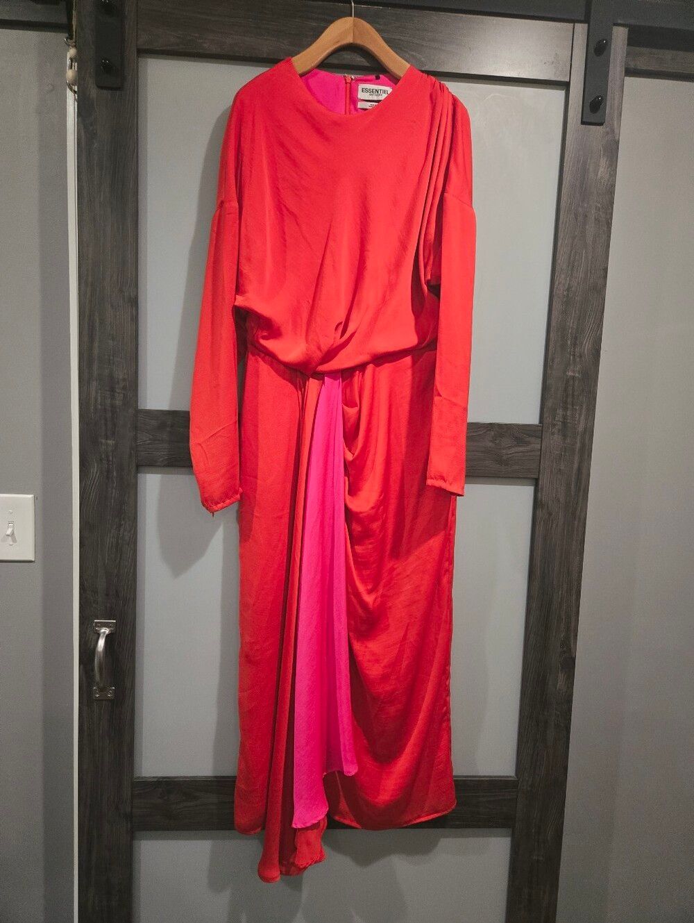 Essetiel Antwerp Estelle Drape Detail Midi Anthropologie Color block 42/12